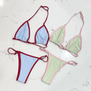 NALA TOP / PASTEL BLUE & CHERRY