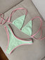 LEAH BOTTOM / SEA GREEN & PASTEL PINK