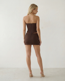 ARIA FITTED MINI SKIRT / ESPRESSO