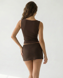 MAEVE SLEEVELESS COMFORT TOP / ESPRESSO