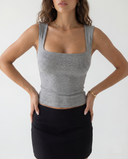 MAEVE SLEEVELESS COMFORT TOP / HEATHER