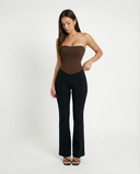 ISLA FITTED TROUSERS / BLACK