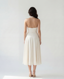 ISADORA HALTER MIDI DRESS / IVORY