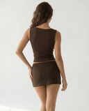 MAEVE SLEEVELESS COMFORT TOP / ESPRESSO
