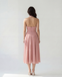 ISADORA HALTER MIDI DRESS / MAUVE