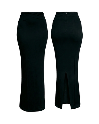 ROSALIE FITTED MAXI SKIRT / BLACK