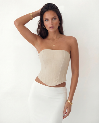 VALENTINA CORSET TOP / SAND